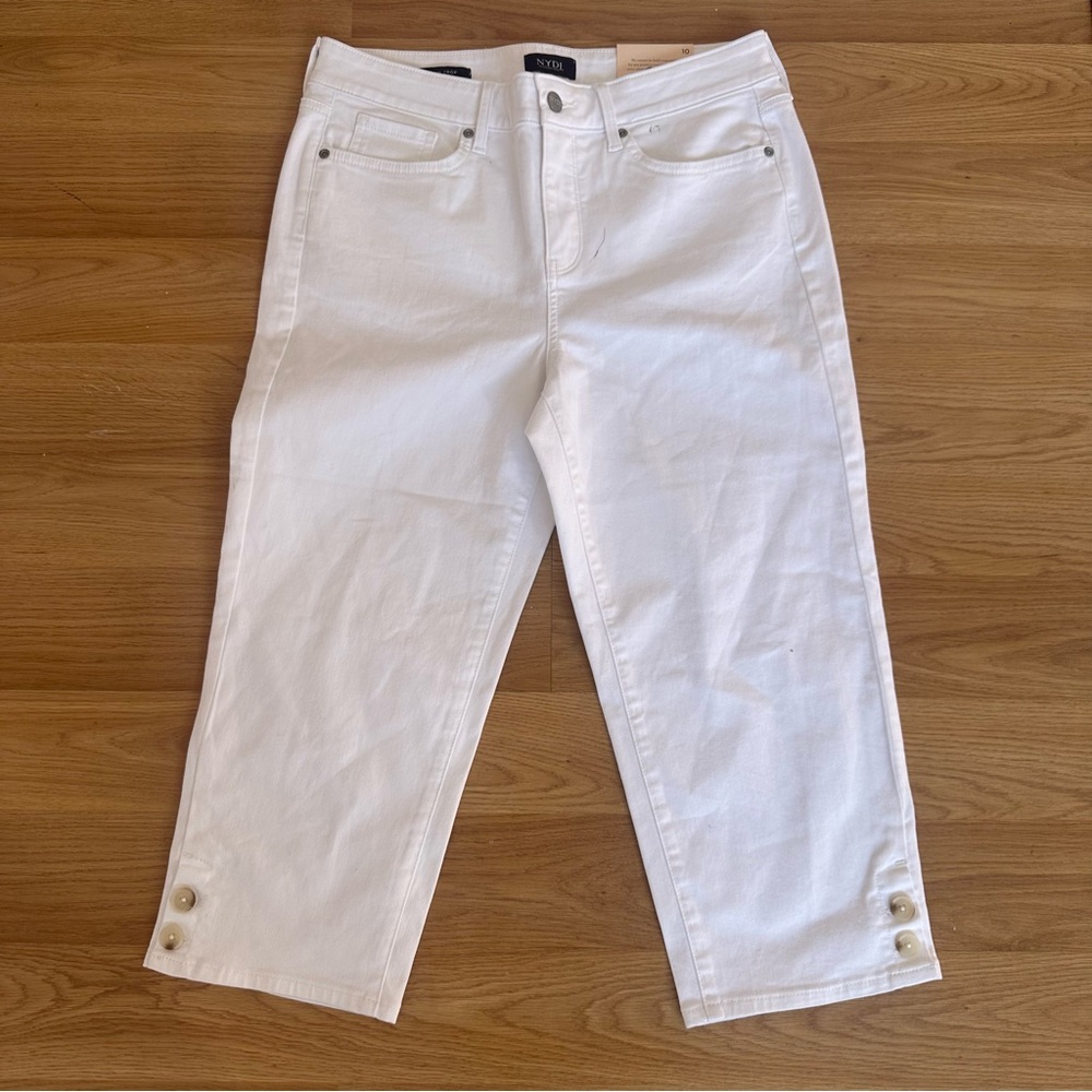NYDJ White‎ Marilyn Crop Size 10